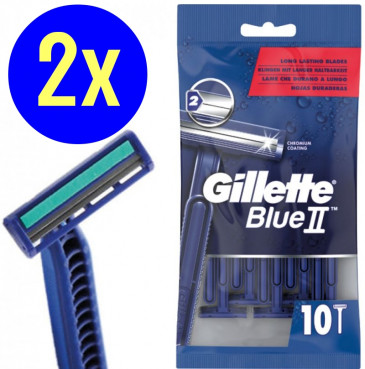 Gillette Blue II 2 Klingen Einwegrasierer 20 Stück (2x10 Stück)