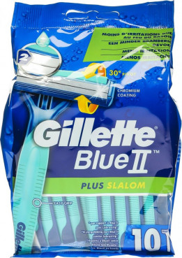 Gillette Blue 2 II Plus Slalom 10 Stück Einwegrasierer