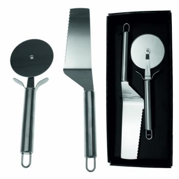 2-teiliges Set Pizzaschneider Pizzamesser Pizzaroller