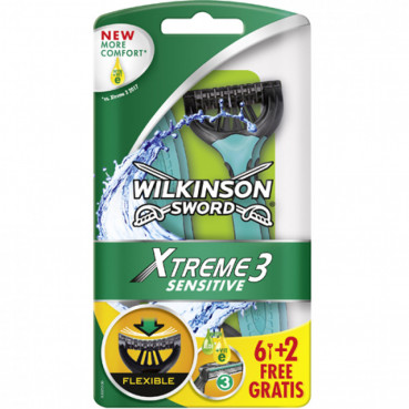 Wilkinson Sword Xtreme 3 Sensitive Einwegrasierer 6 Stück + 2 gratis