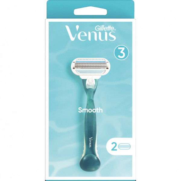 Gillette Women Venus Smooth Rasierer + 2 Klingen