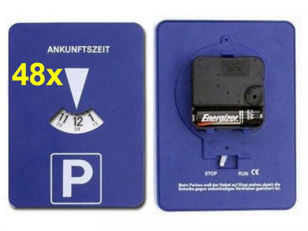48x Mitlaufende Parkscheibe mit Uhrwerk elektronische Parkuhr