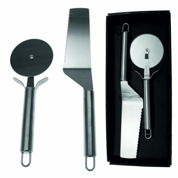 2-teiliges Set Pizzaschneider Pizzamesser Pizzaroller